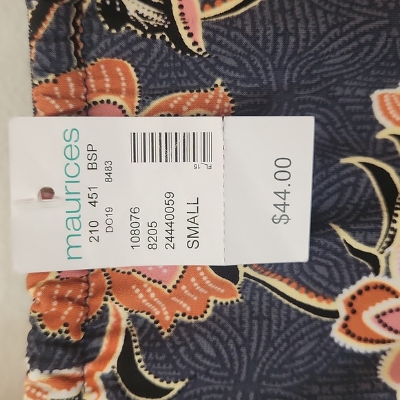 NWT Maurice’s Blue Floral Tube Top Strapless  Romper -Size S - Picture 9 of 13